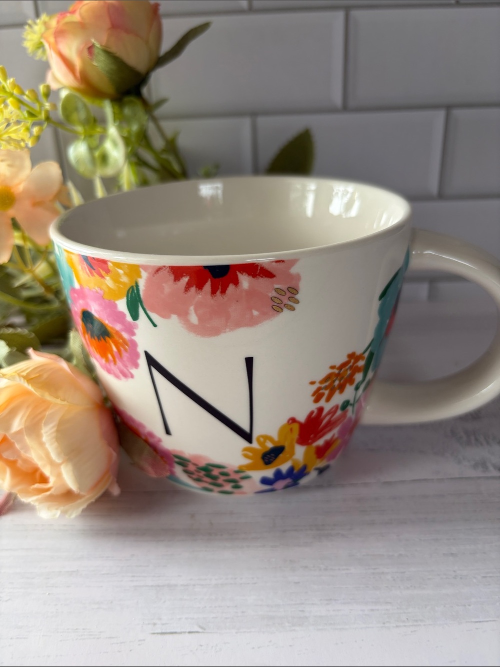 Opalhouse Pink Multi Floral 'N' Ceramic Mug